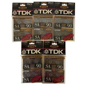 TDK SA90 IEC II/Type II High Position Audio Cassette Tapes Lot of 10 New